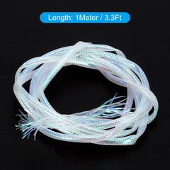 Close-up of PATIKIL pearlescent white 1m fly tying tube showing 4mm diameter