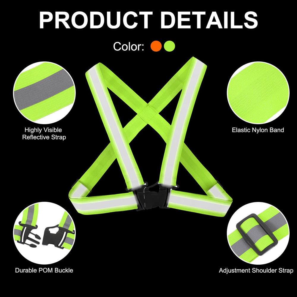 PATIKIL two-pack reflective vests for family nighttime outings.