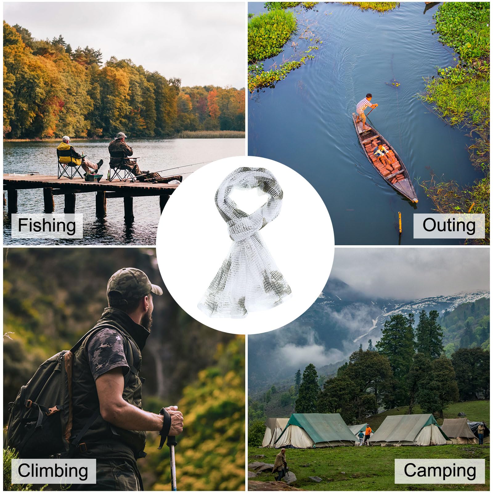 PATIKIL 2-pack camouflage scarves offer versatile styling for photos and outdoor wear.