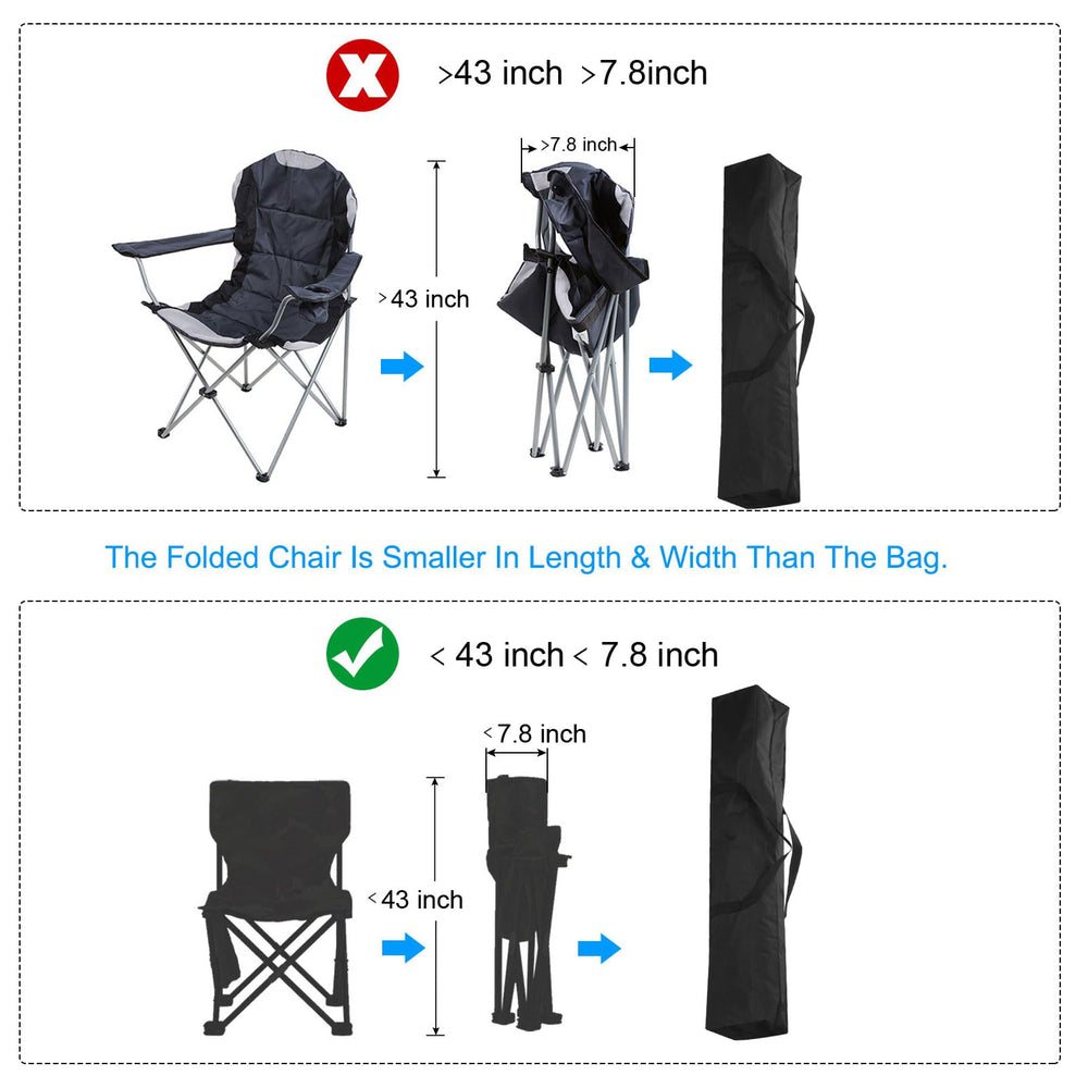 PATIKIL two-pack chairs storage bag ready for multiple chairs or sharing.