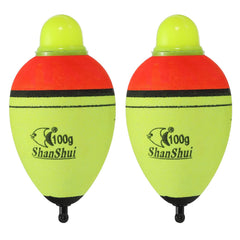 PATIKIL 3.5oz lighted slip bobbers in yellow color - two pack, front view