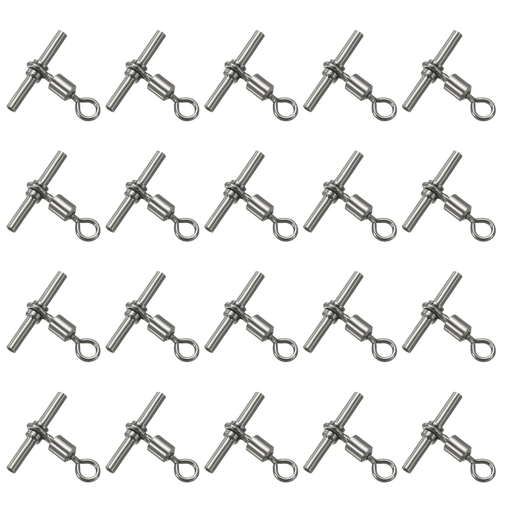 PATIKIL 3-way brass swivel close-up with polished finish for saltwater and freshwater use.