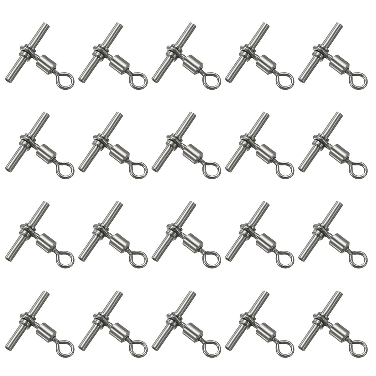 PATIKIL 3-way brass swivel close-up with polished finish for saltwater and freshwater use.