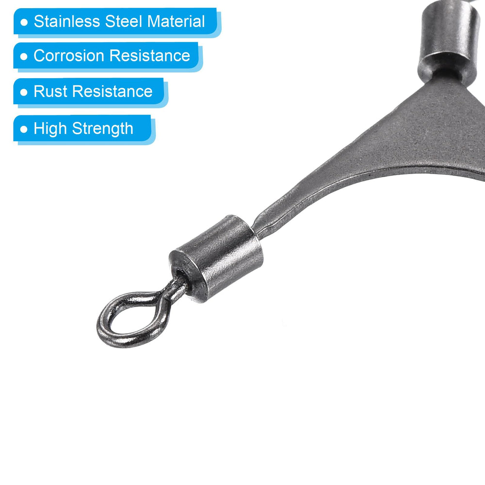 PATIKIL 3-way fishing swivel connects multiple leader lines for versatile rigs.