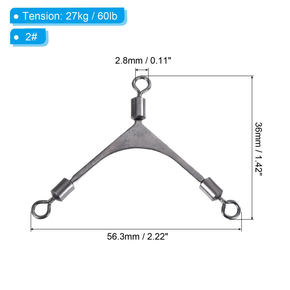 PATIKIL 3 Way Swivel Connector demonstrates leader connections for quick rig setups.
