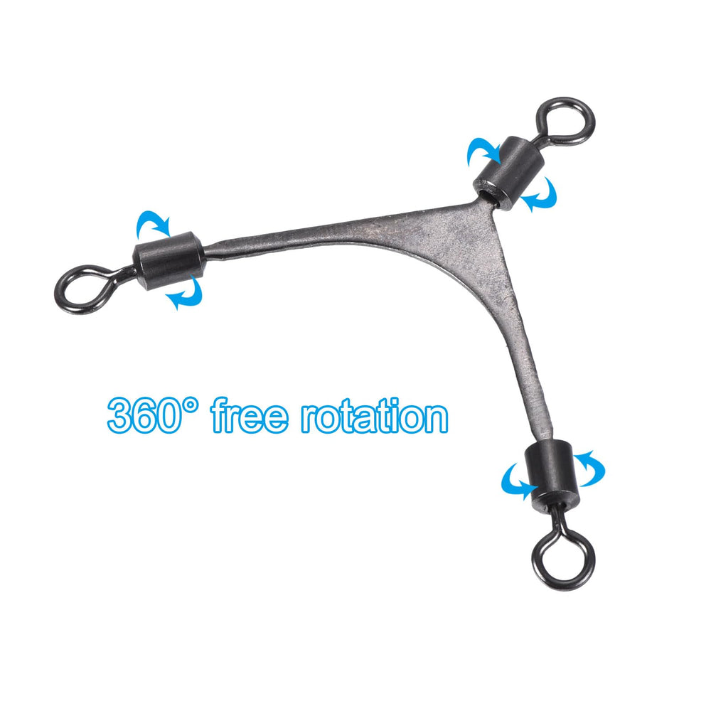 PATIKIL cross-line swivel supports versatile multi-hook rigs and terminal tackle arrangements.