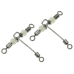 PATIKIL 3-way swivel with luminous beads visible in low light for surf fishing