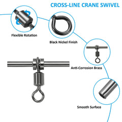 PATIKIL 30-pack brass swivels—packaging shows durable, rust-resistant tackle set.