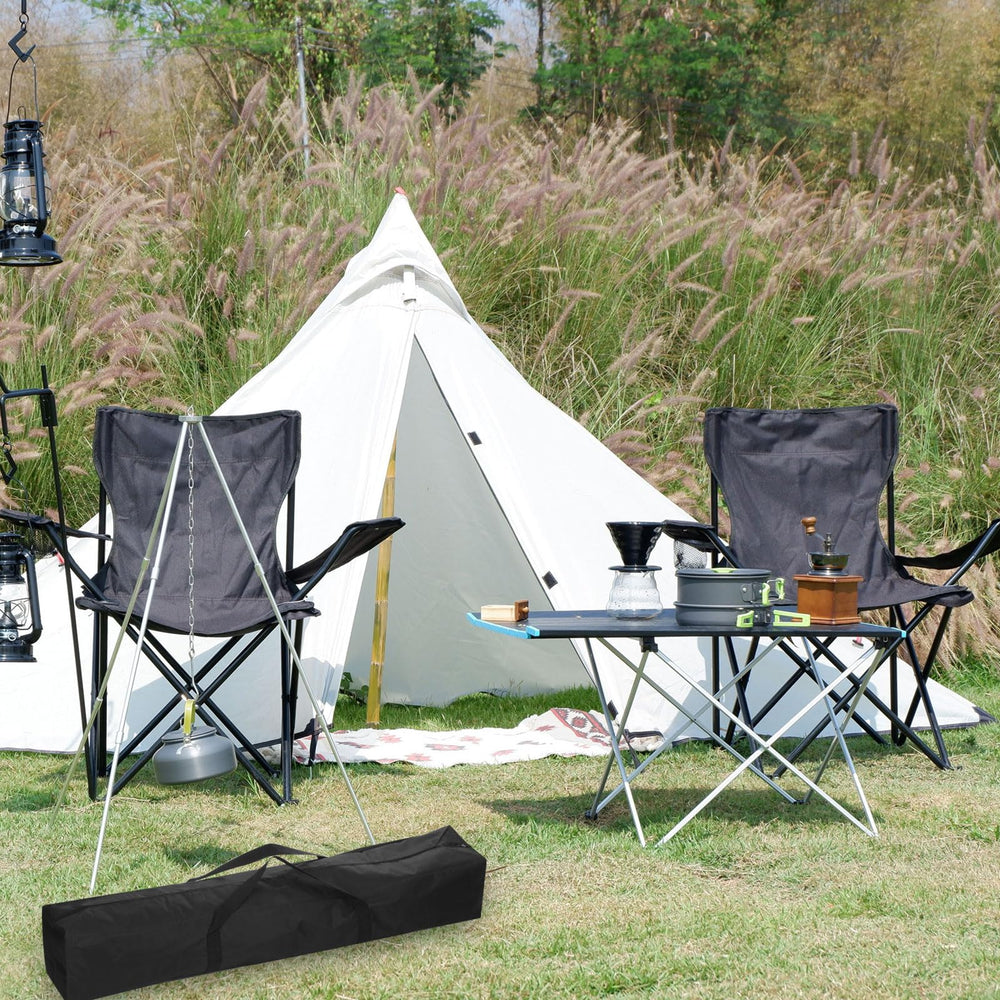 PATIKIL 35-inch camp chair bag zipper opening for quick loading during travel.