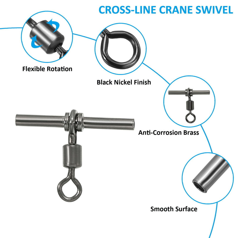 PATIKIL 360-degree rotation feature promotes tangle-free fishing lines.