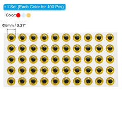 PATIKIL 3D eye red 8mm side view boosts lure attractiveness underwater.