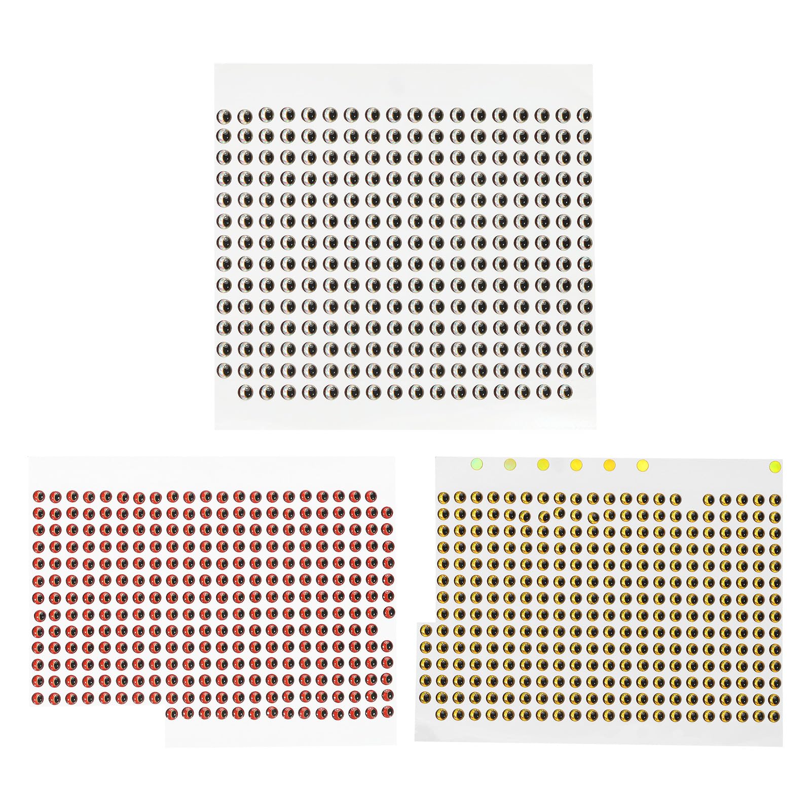 PATIKIL 3D Eyes 4mm Red epoxy fishing lure stickers (300 pcs)