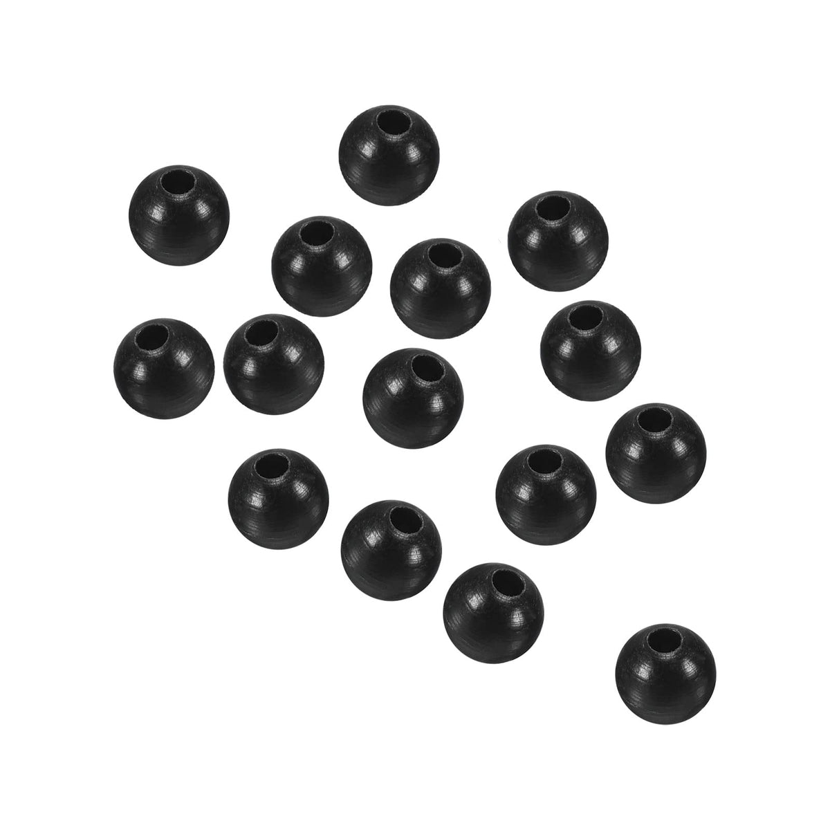 PATIKIL 3mm round black beads ready to thread onto lines for quick mounting