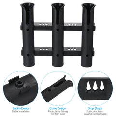 Side mounted fishing rod holder installed on boat wall