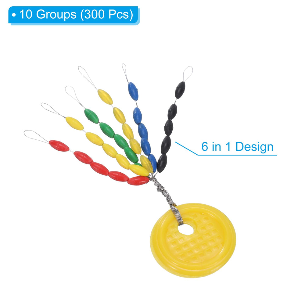 PATIKIL 6-in-1 float stopper set for versatile fishing rigs.