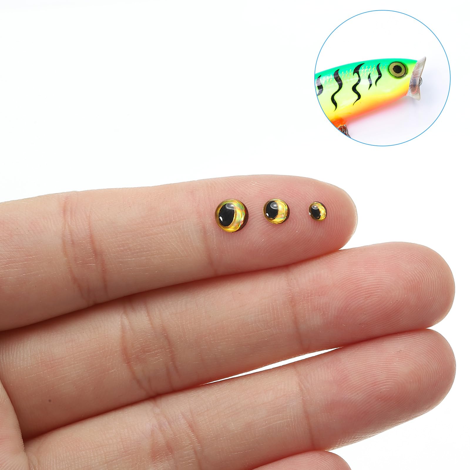 PATIKIL 600pcs eye pack provides durable lure eyes for DIY tackle.