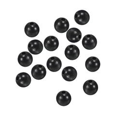 PATIKIL 6mm black fishing beads on a line for quick rigging and lure setup.