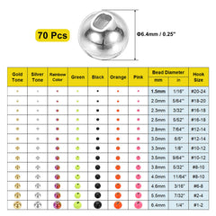 PATIKIL 70-piece tungsten beads pack, versatile for different fly patterns