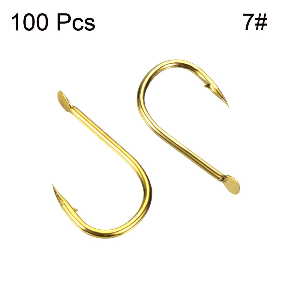 PATIKIL 7# J-shaped hook with thick head resists bending during tough bites.