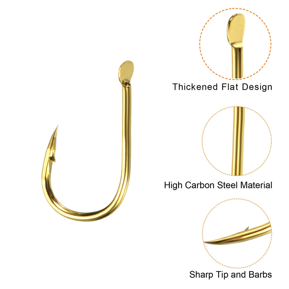 PATIKIL gold-tone finish enhances visibility and durability in both freshwater and saltwater setups.
