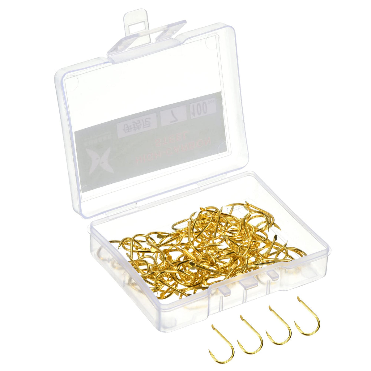 PATIKIL 7# claw hook packaging shows durable, rust-resistant hooks ready for freshwater and saltwater use.