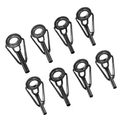 PATIKIL 8-piece rod tip guides laid out for quick repair and reduced line twist