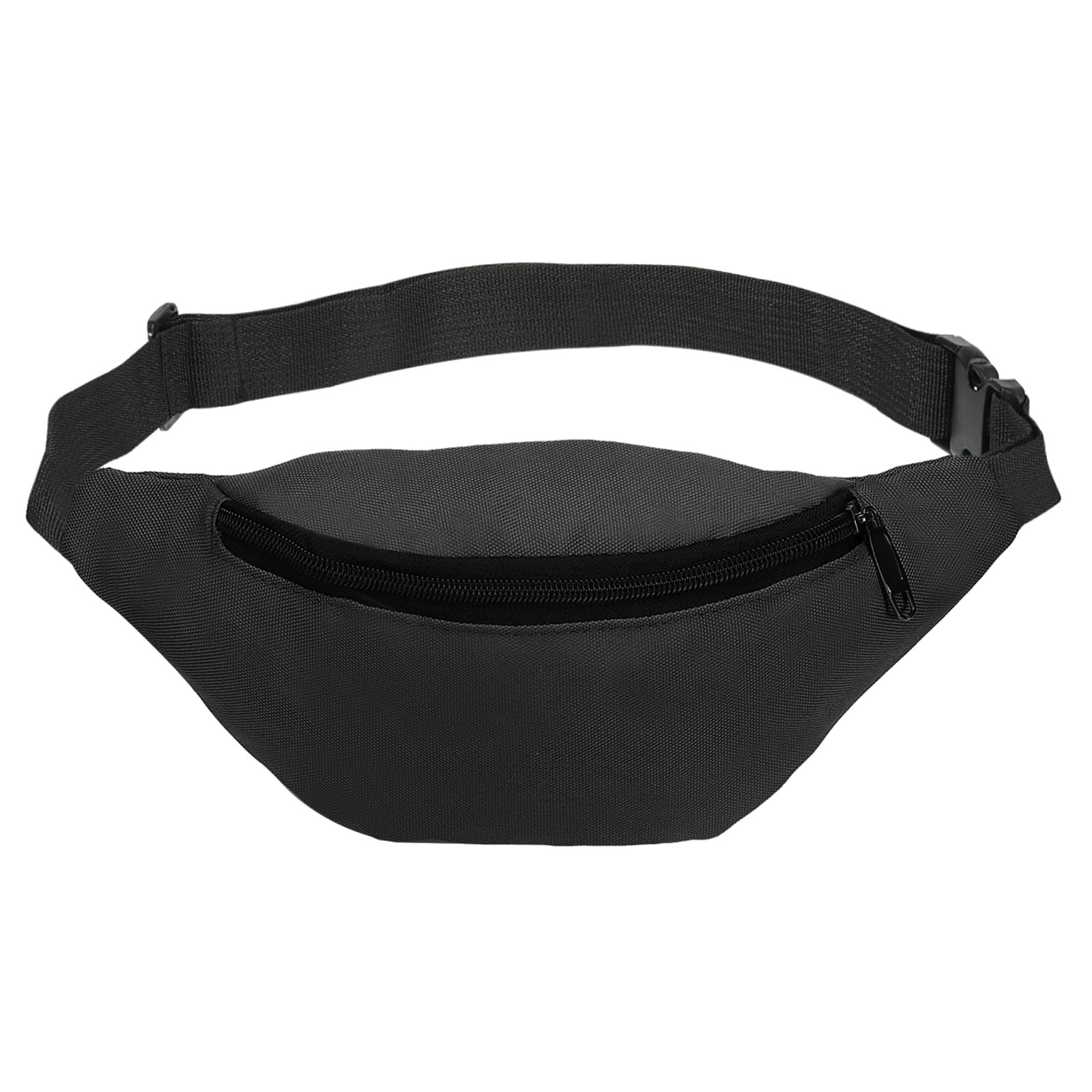 PATIKIL 80s fanny pack in black with waterproof Oxford, ideal for hands-free outings.