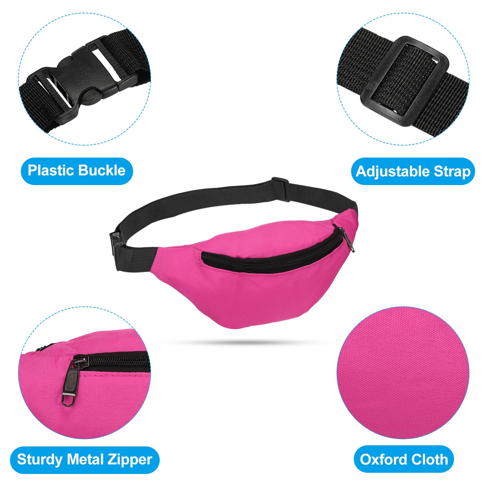 PATIKIL 80s fanny pack with ample storage to carry essentials on the go.