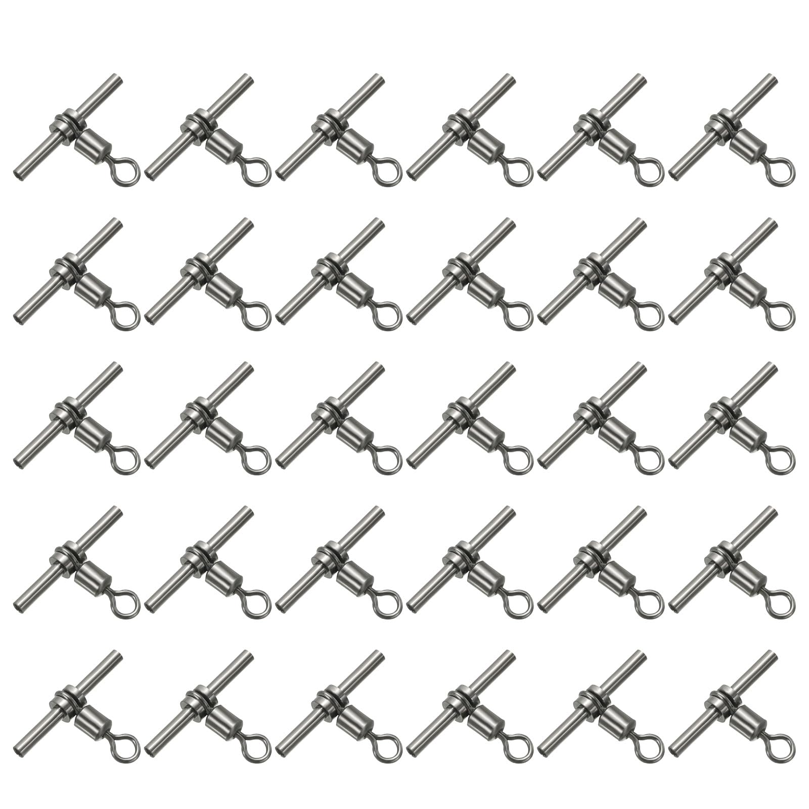 PATIKIL 88Lbs 3-Way brass swivel—front view, smooth rotation for tangle-free rigs.