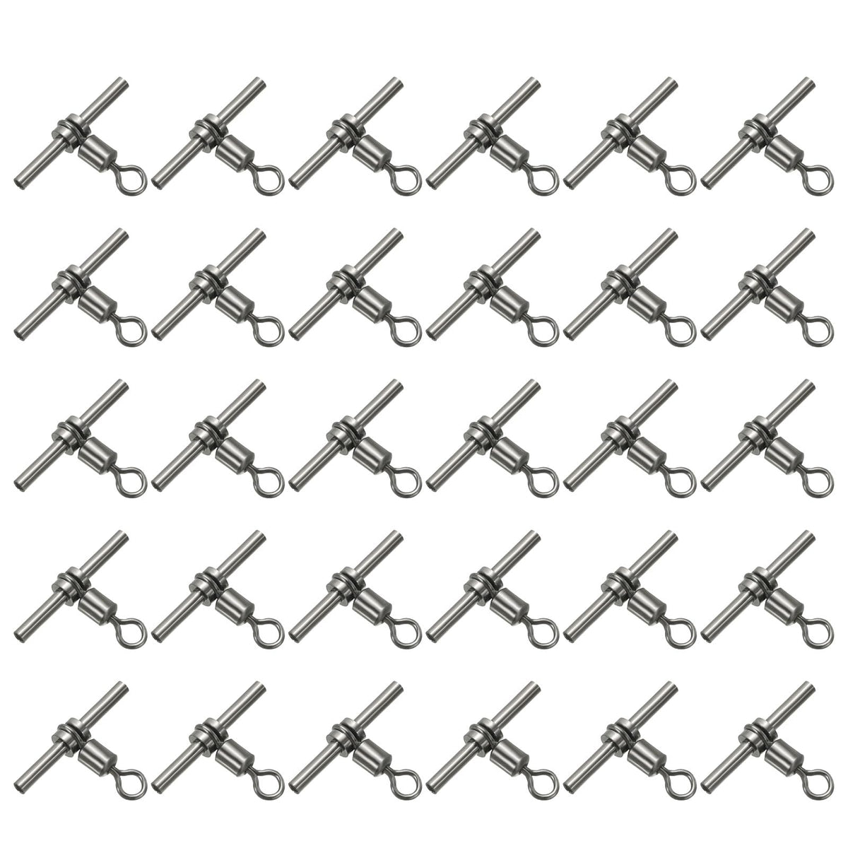 PATIKIL 88Lbs 3-Way brass swivel—front view, smooth rotation for tangle-free rigs.