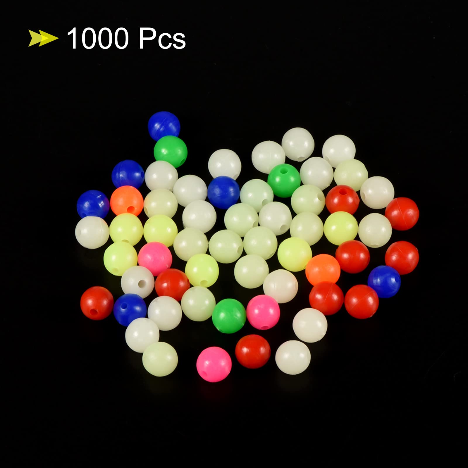 PATIKIL beads shown on fishing line and lure
