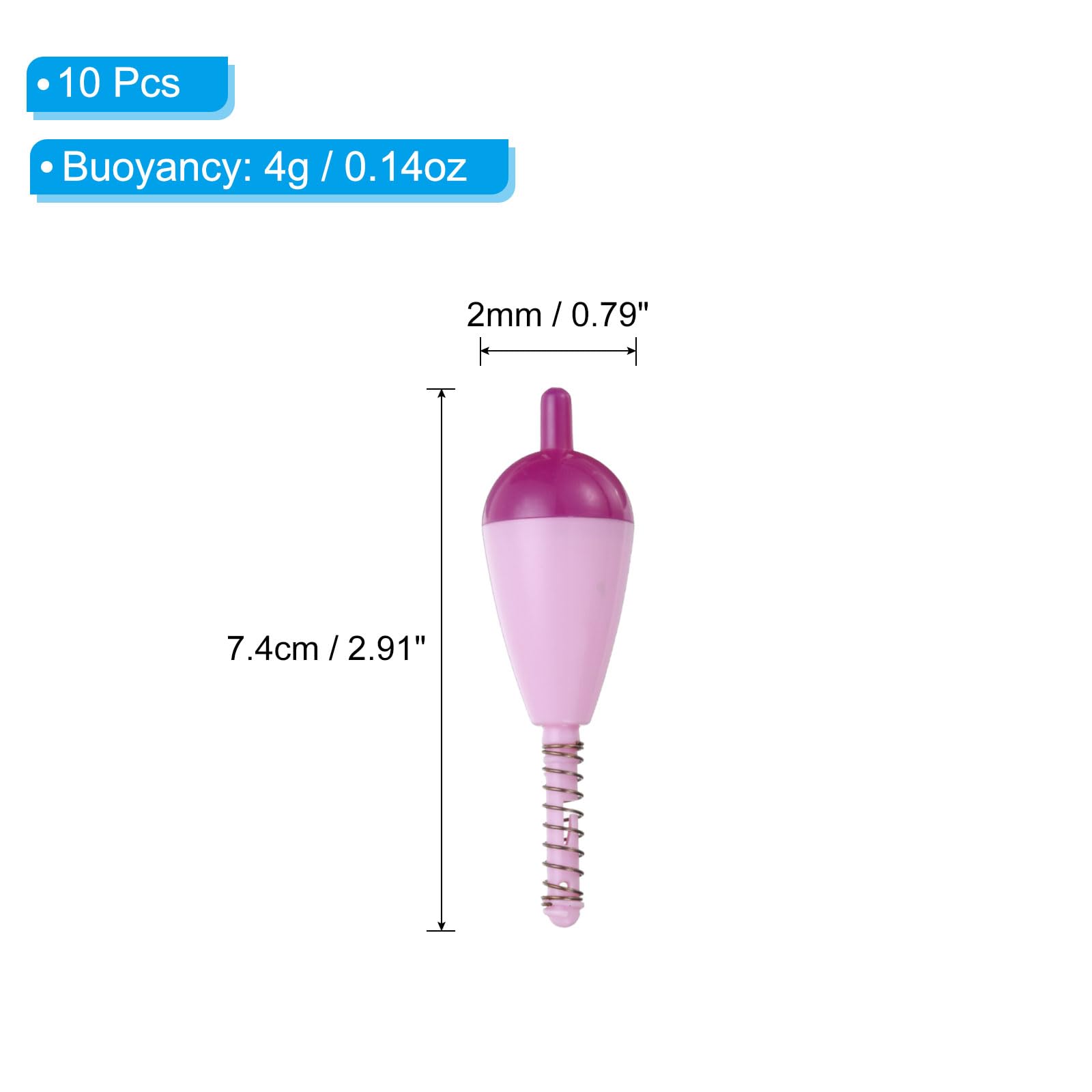 PATIKIL ABS material bobber demonstrates long-lasting durability and corrosion-resistant springs