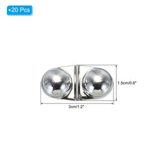 PATIKIL ABS plastic beads close-up showing silver color and easy thread-through design