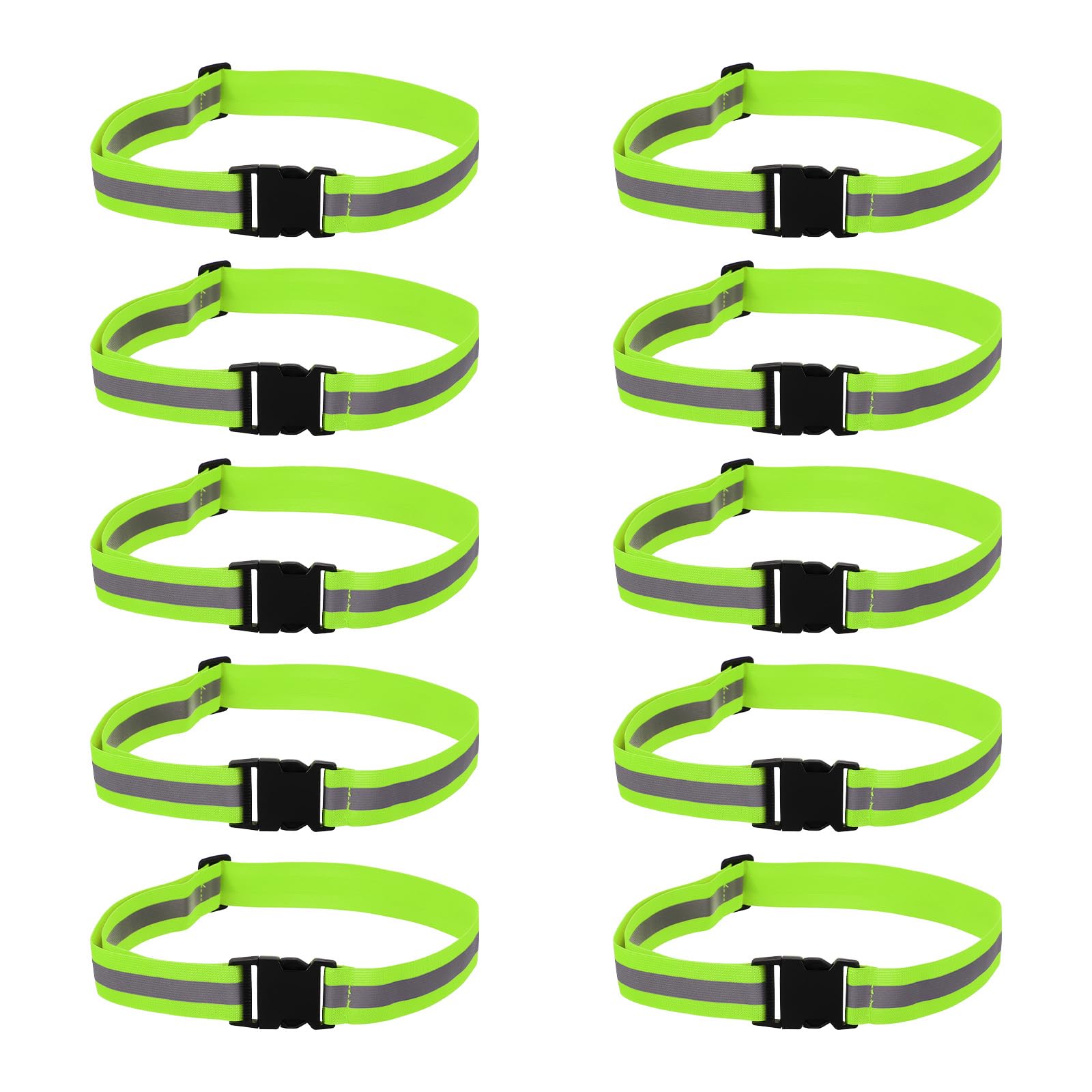 PATIKIL adjustable reflective running belt worn at the waist for day and night visibility.