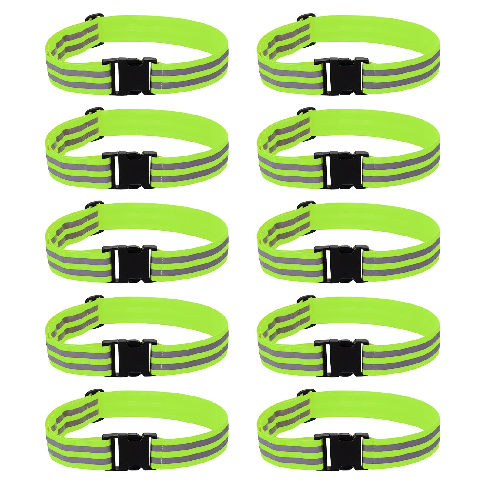 PATIKIL adjustable reflective running belt in green for secure, high-visibility workouts outdoors.