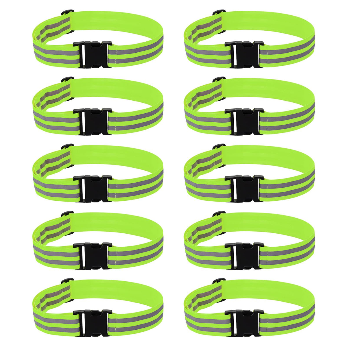 PATIKIL adjustable reflective running belt in green for secure, high-visibility workouts outdoors.