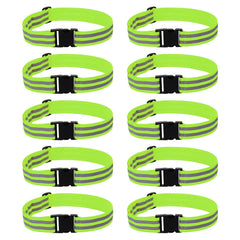 PATIKIL adjustable reflective running belt in green for secure, high-visibility workouts outdoors.