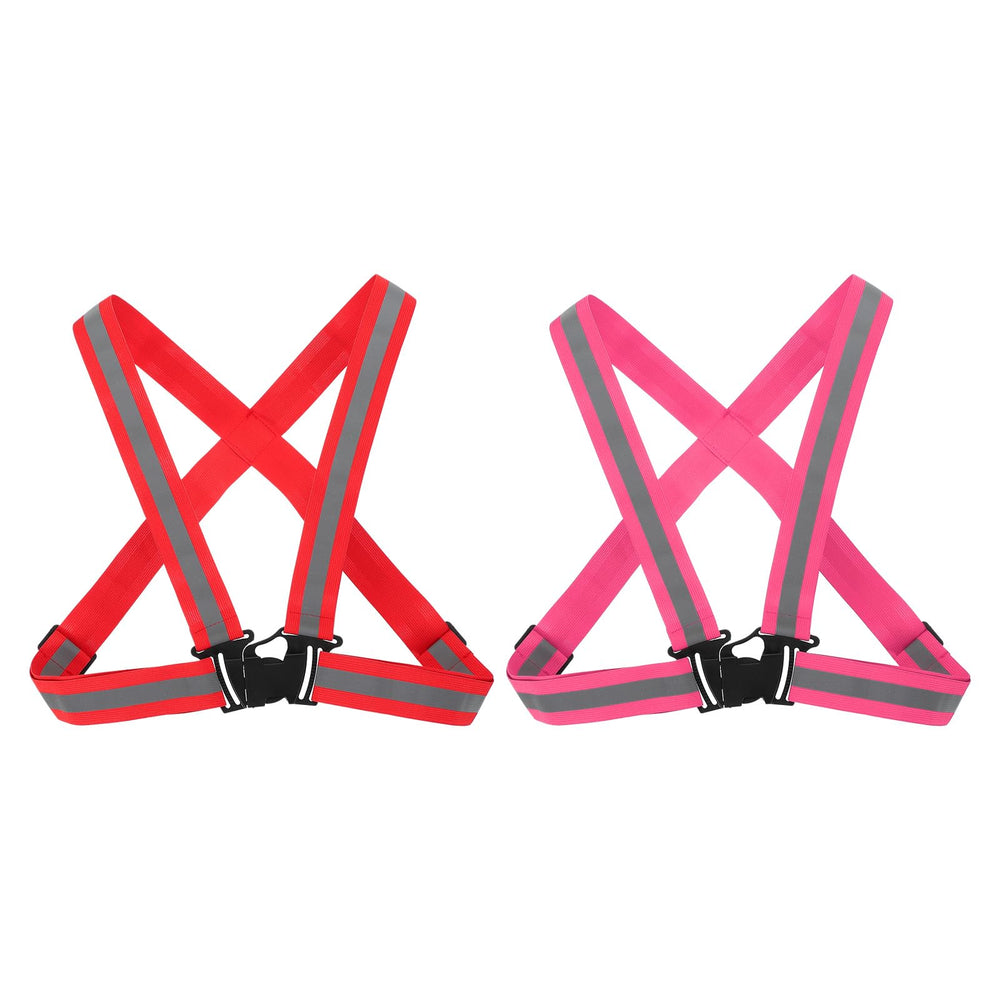 PATIKIL adjustable reflective vest front view with enhanced night visibility