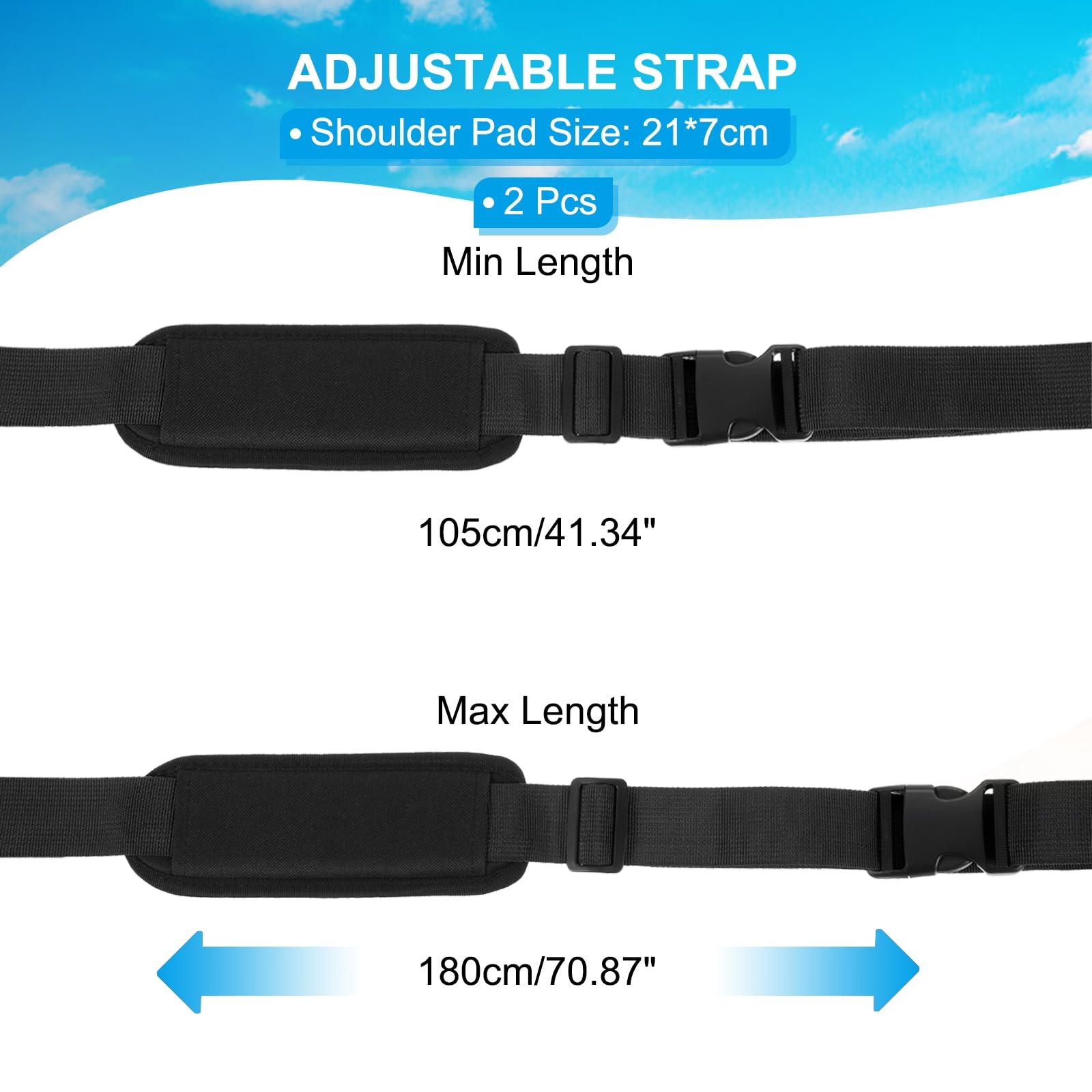 PATIKIL adjustable shoulder strap shows customizable length.