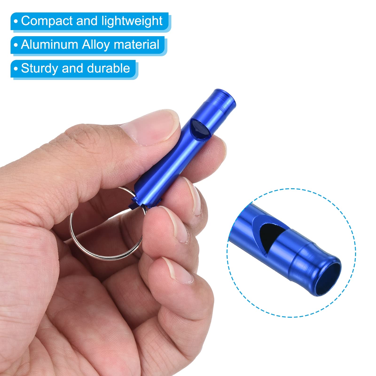 PATIKIL aluminum waterproof whistle with no moving parts for all-weather signaling