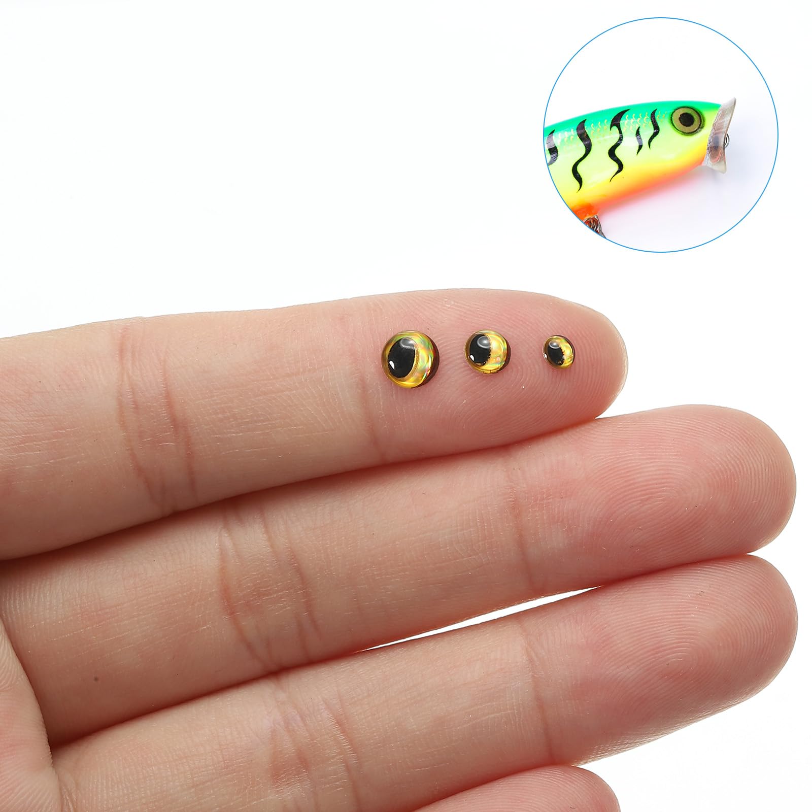 PATIKIL apply 3D eyes on lure to boost appeal.