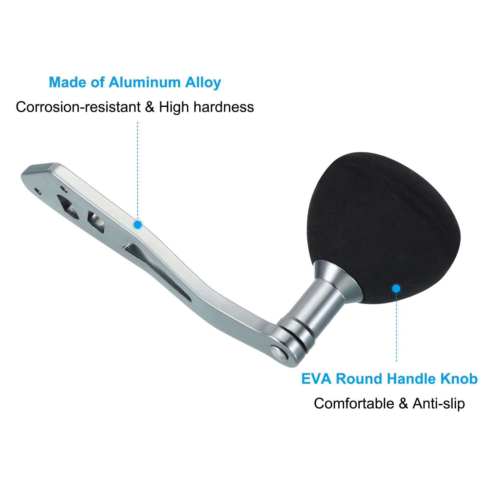 PATIKIL baitcasting power handle packaging includes all mounting hardware.