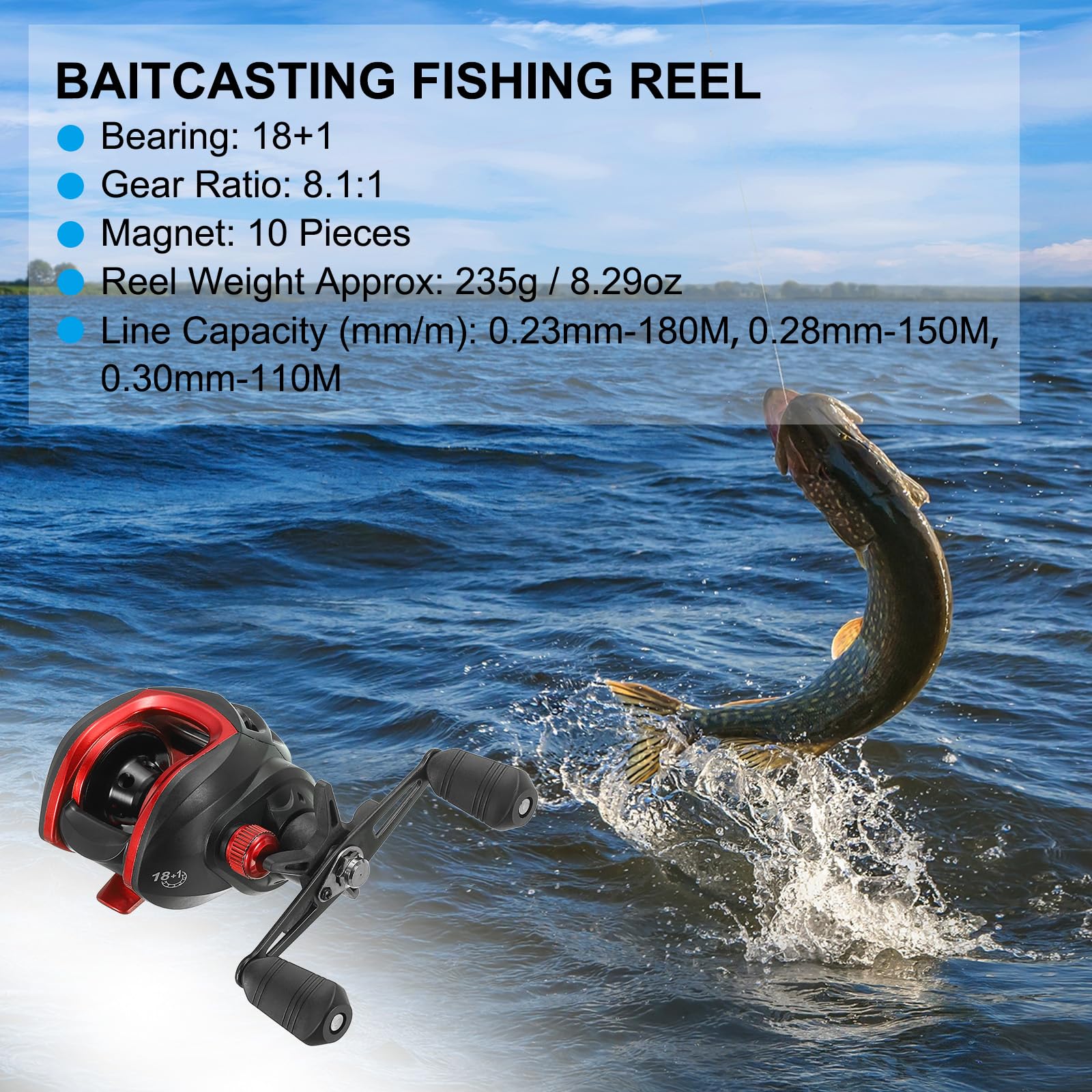PATIKIL brake dial with 12-speed magnetic braking enables precise control.