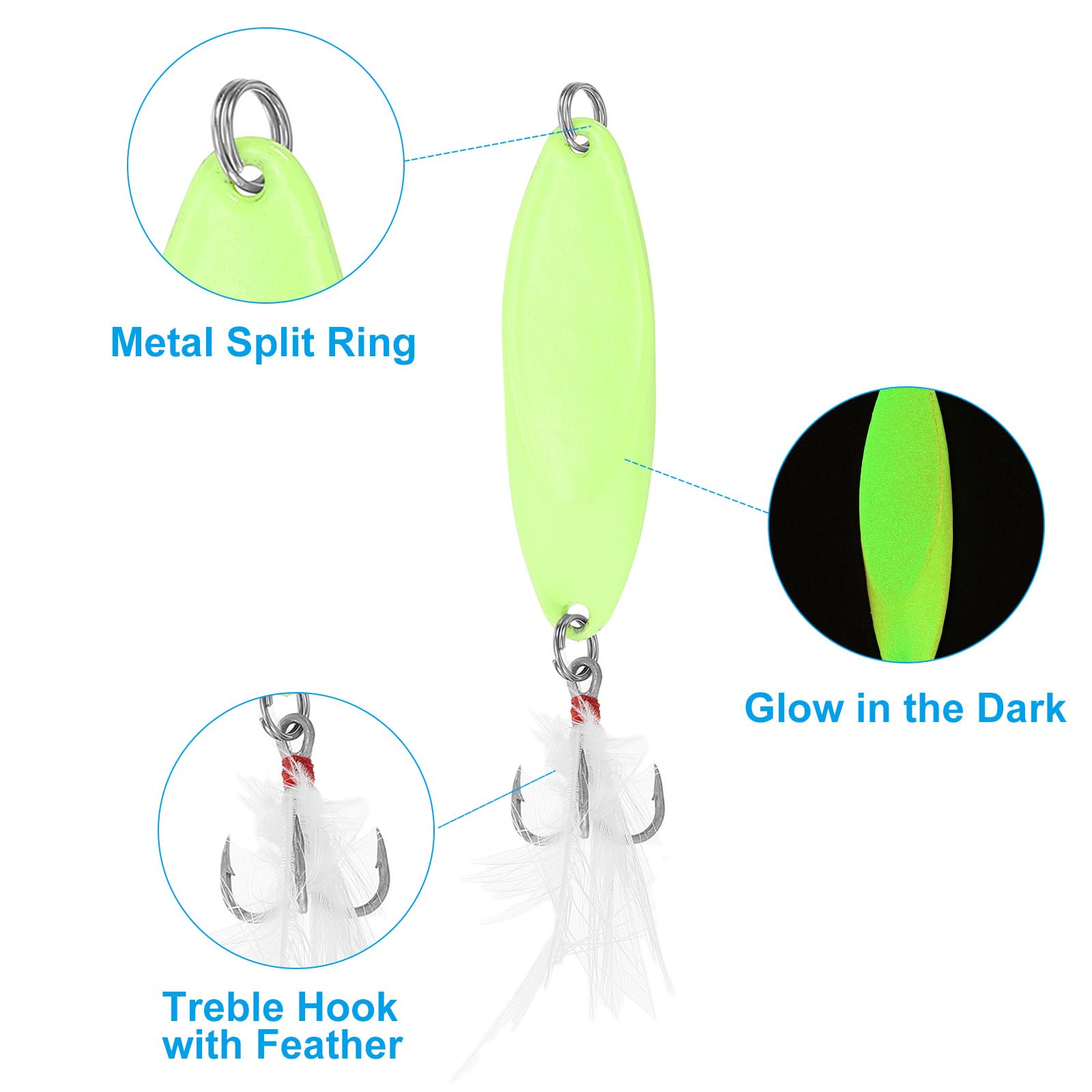 PATIKIL balanced aerodynamic spoon casts farther and sinks smoothly.
