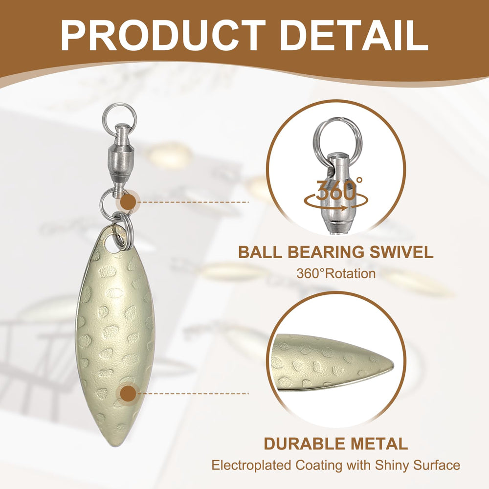 PATIKIL ball bearing swivel tail spinner demonstrates smooth 360° spin during retrieval