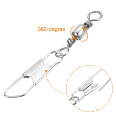 PATIKIL 31x3mm swivel demonstrates 360-degree rotation reduces line twist