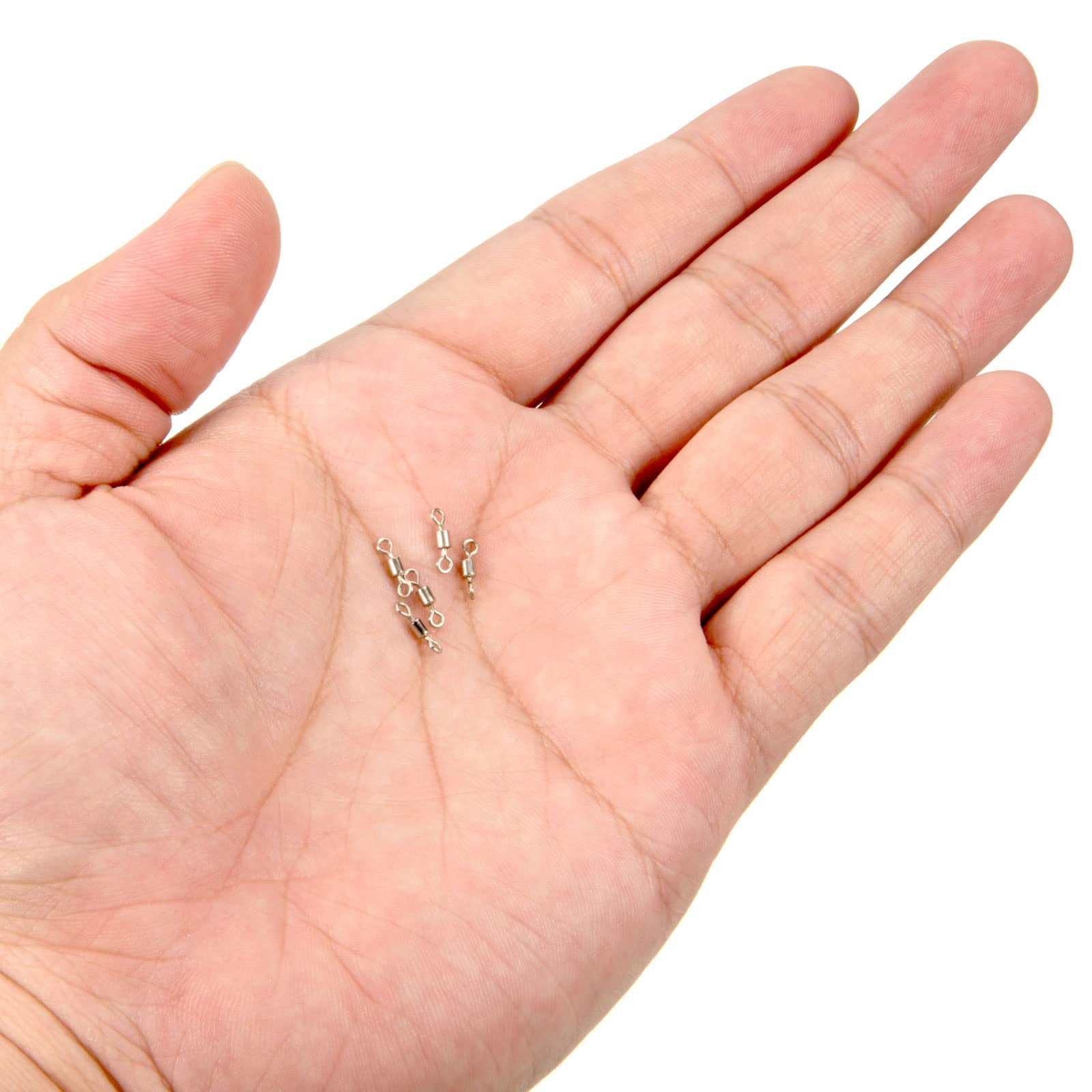 PATIKIL silver swivel suited for saltwater and freshwater fishing setups
