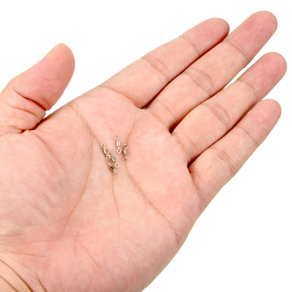 PATIKIL silver swivel suited for saltwater and freshwater fishing setups