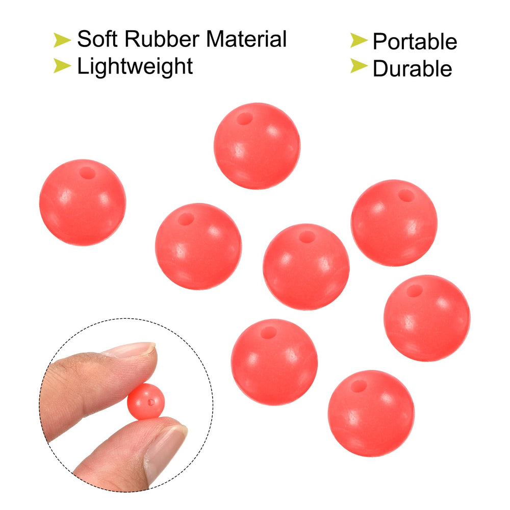 PATIKIL red 10mm beads demonstrate quick installation on lines
