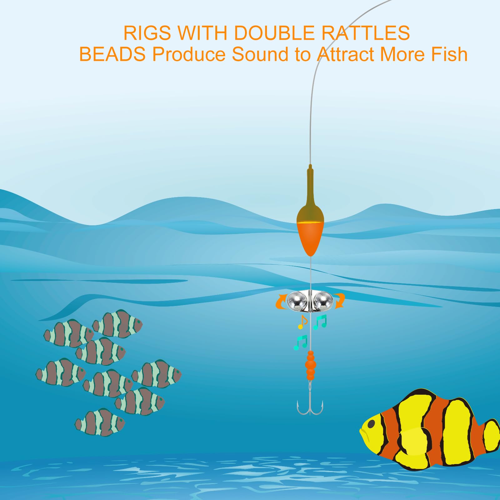 PATIKIL beads rotate in water, creating vibrating cues to help lure performance